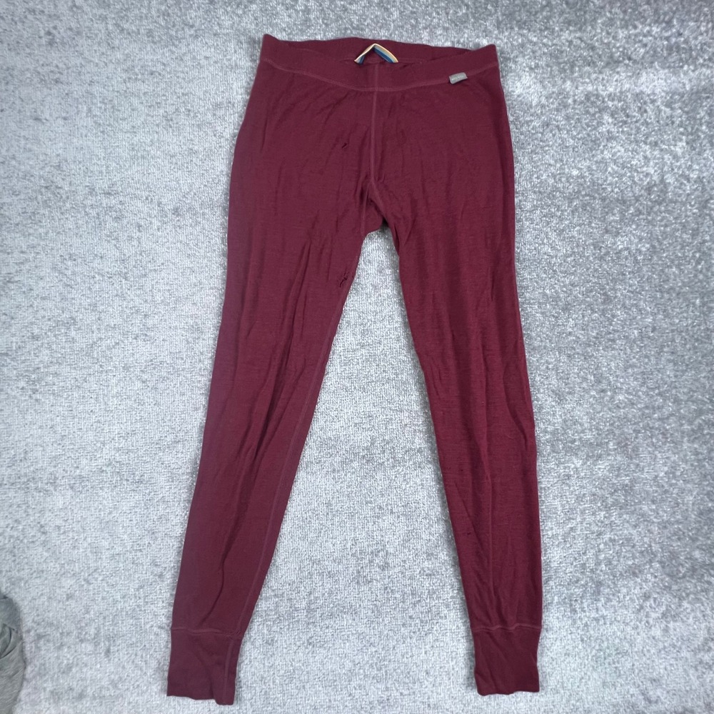 Meriwool Layers Womens 100% Merino Wool Base Layer Leggings Burgundy Size M